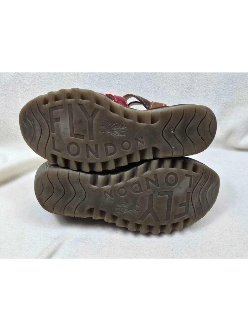 Fly London Womens Size 40 8.5 Multicolor Leather Wedge Sandals - Picture 7 of 7